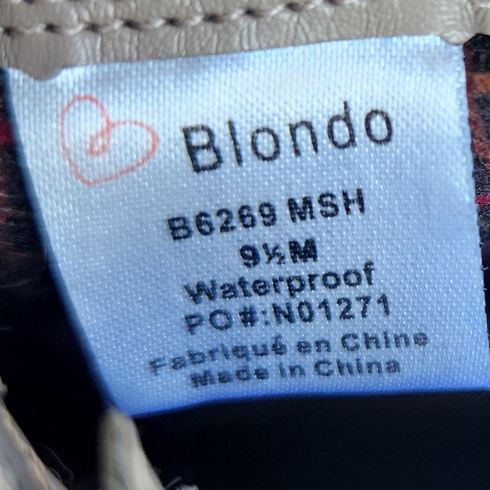 Blondo "Linda" Waterproof Beige Taupe Tan Suede Ankle Bootie | Women's Size 9.5 - Picture 10 of 12